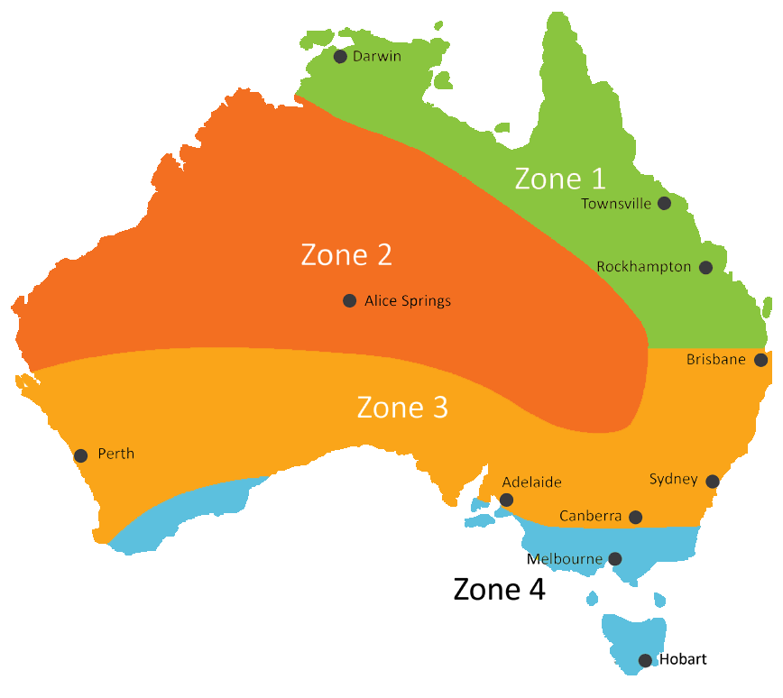 australia solar zone ratings