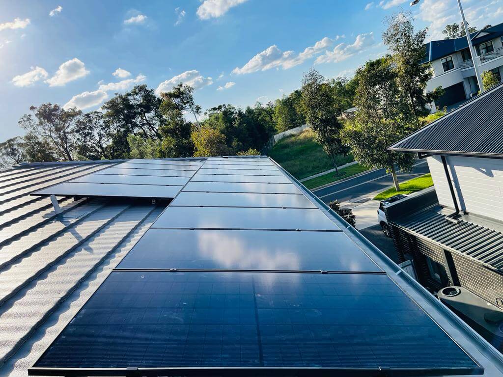 rec alpha pure panels installed on roof