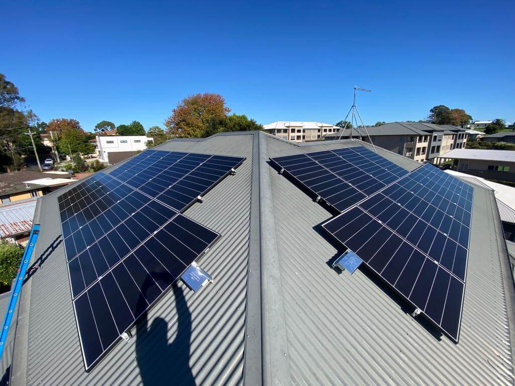 hyundai solar panels on rooftop in dural